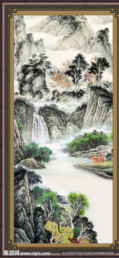 竖幅国画