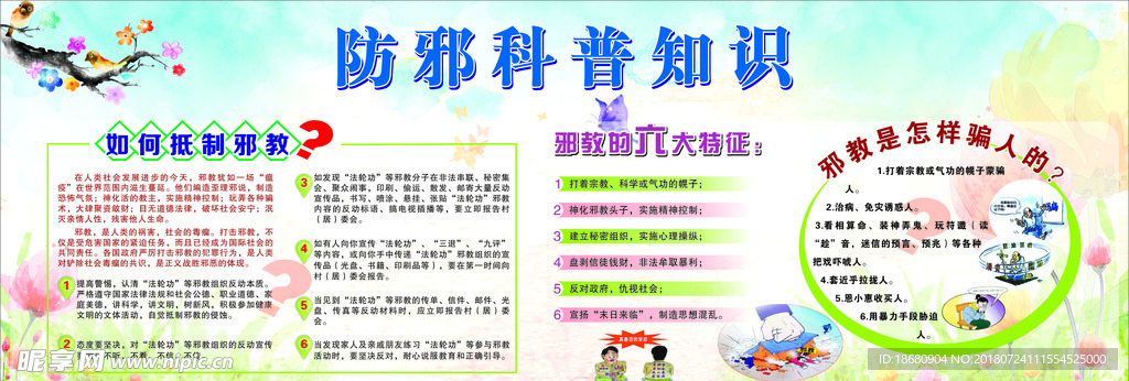 防邪科普知识宣传栏