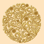 VIP,金色花纹