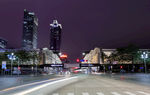 深圳图书馆和深圳音乐厅夜景