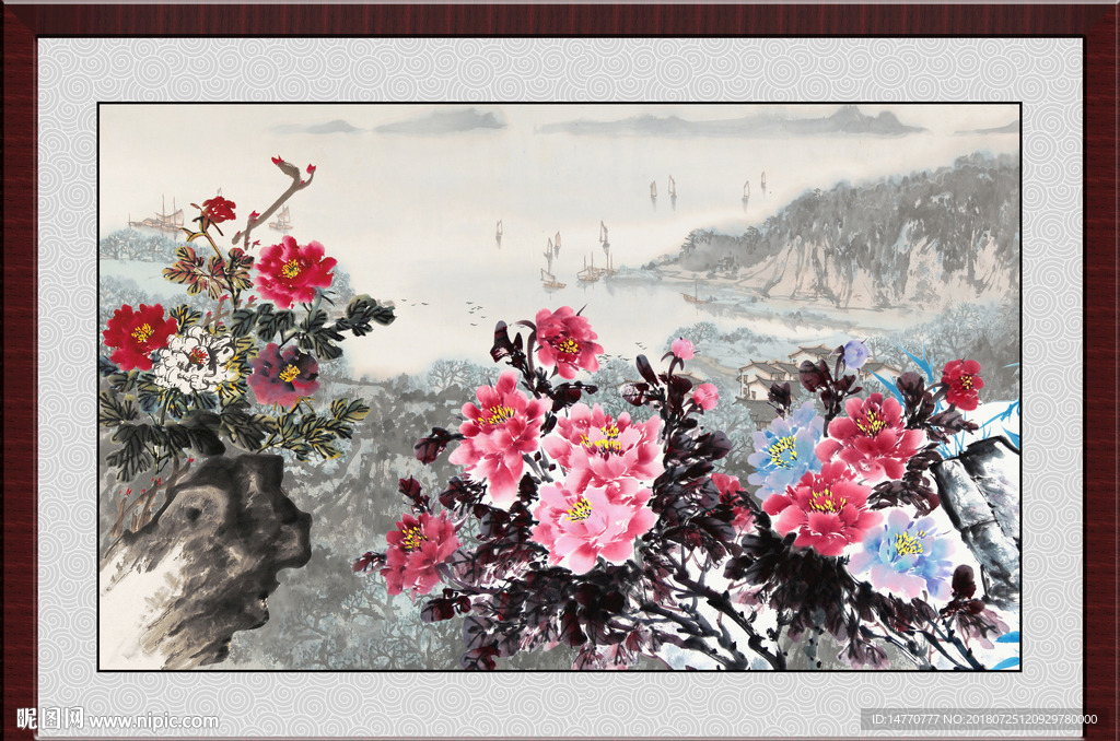 国画牡丹