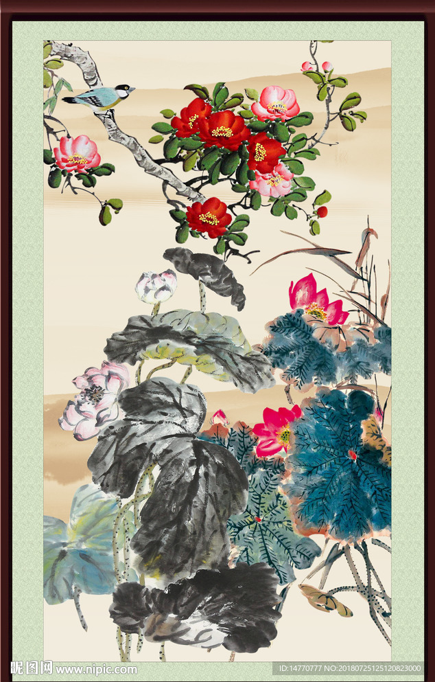 水墨荷花