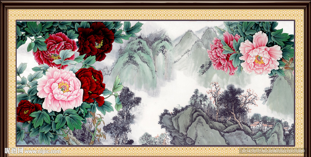 国画牡丹