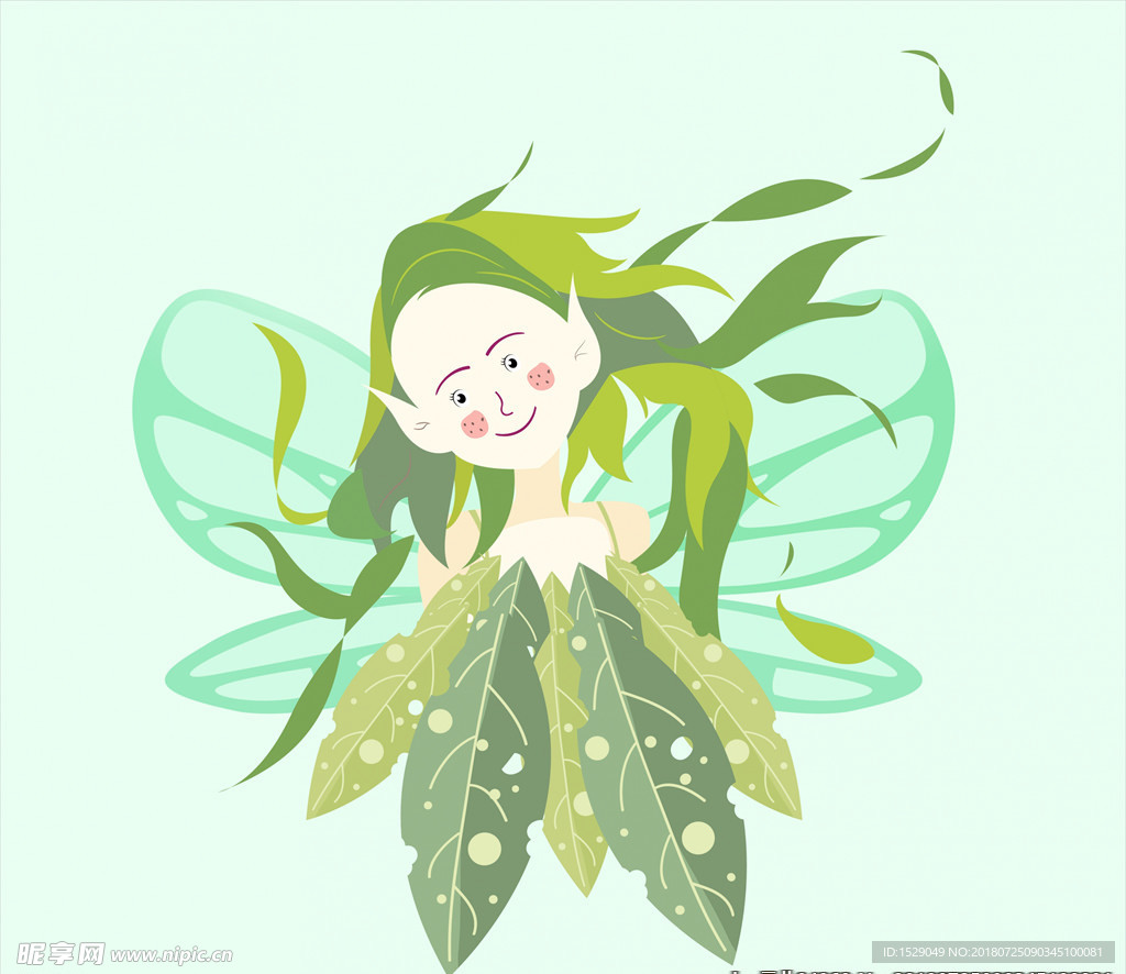 卡通小女孩天使
