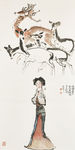 少女与鹿