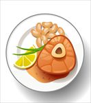 圆盘中的食物矢