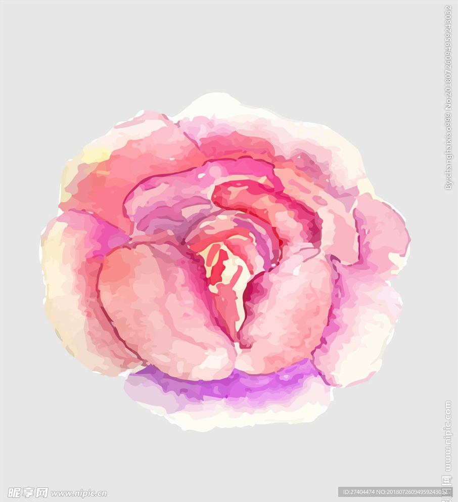 简易矢量水彩画