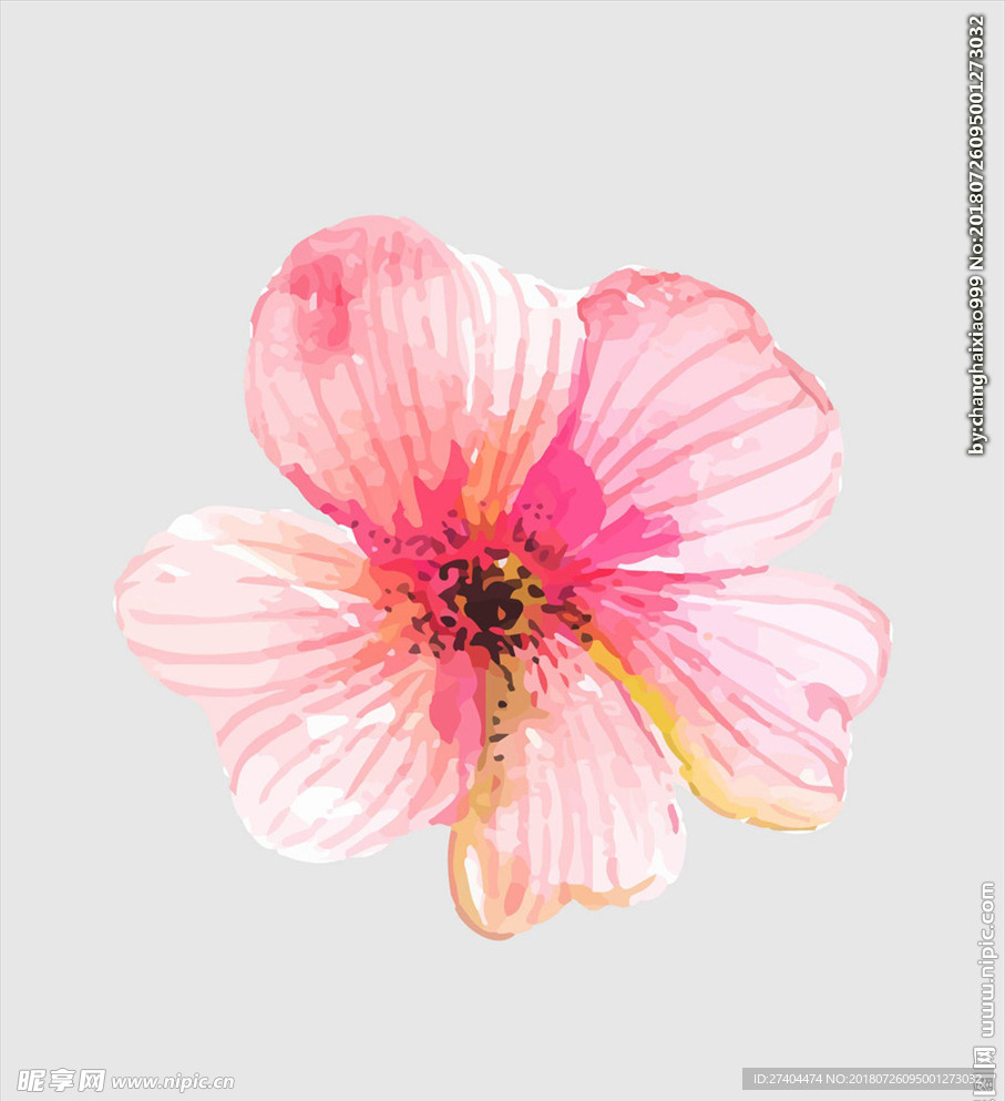 简易矢量水彩画