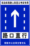 路口直行标牌