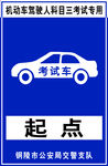 考试起点标牌
