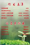 价目表