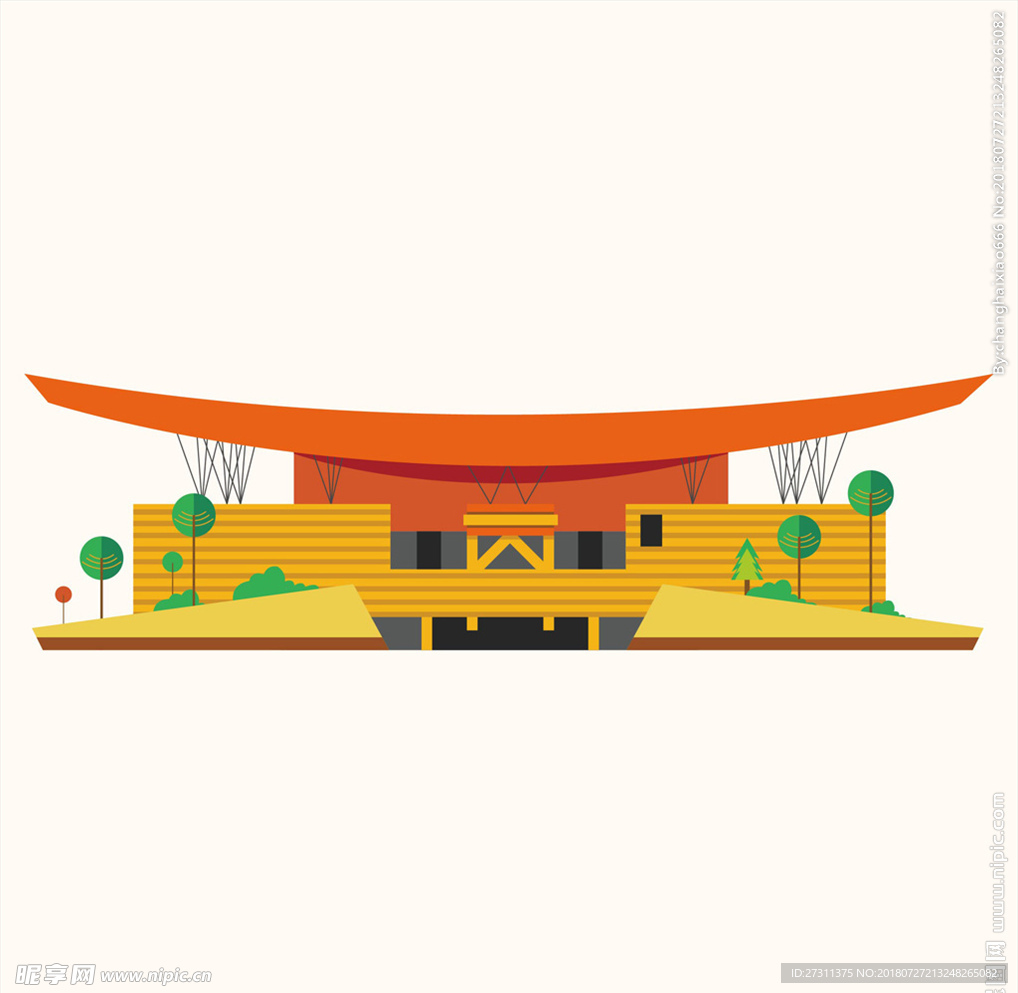卡通建筑图片