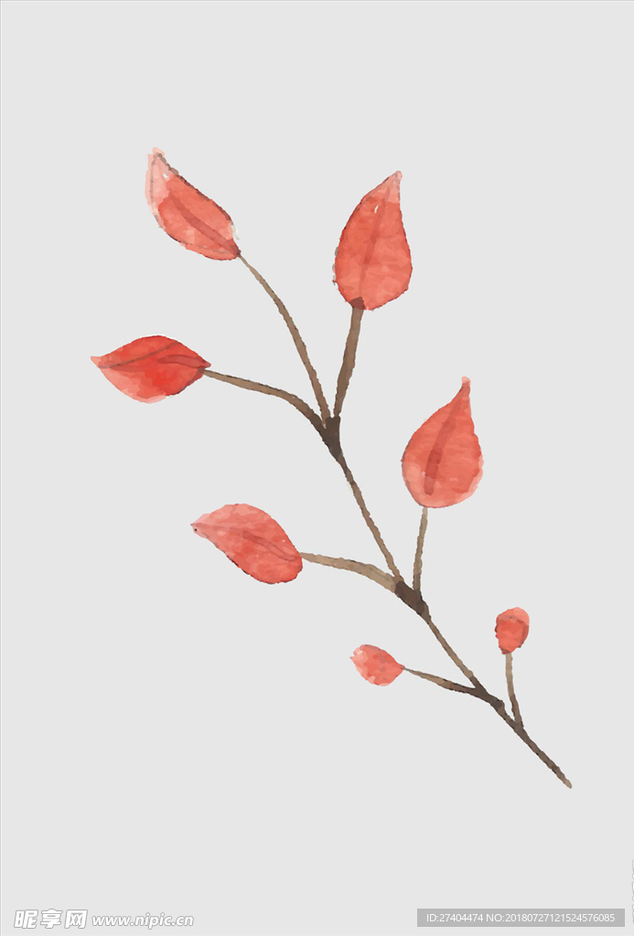 简易矢量水彩画