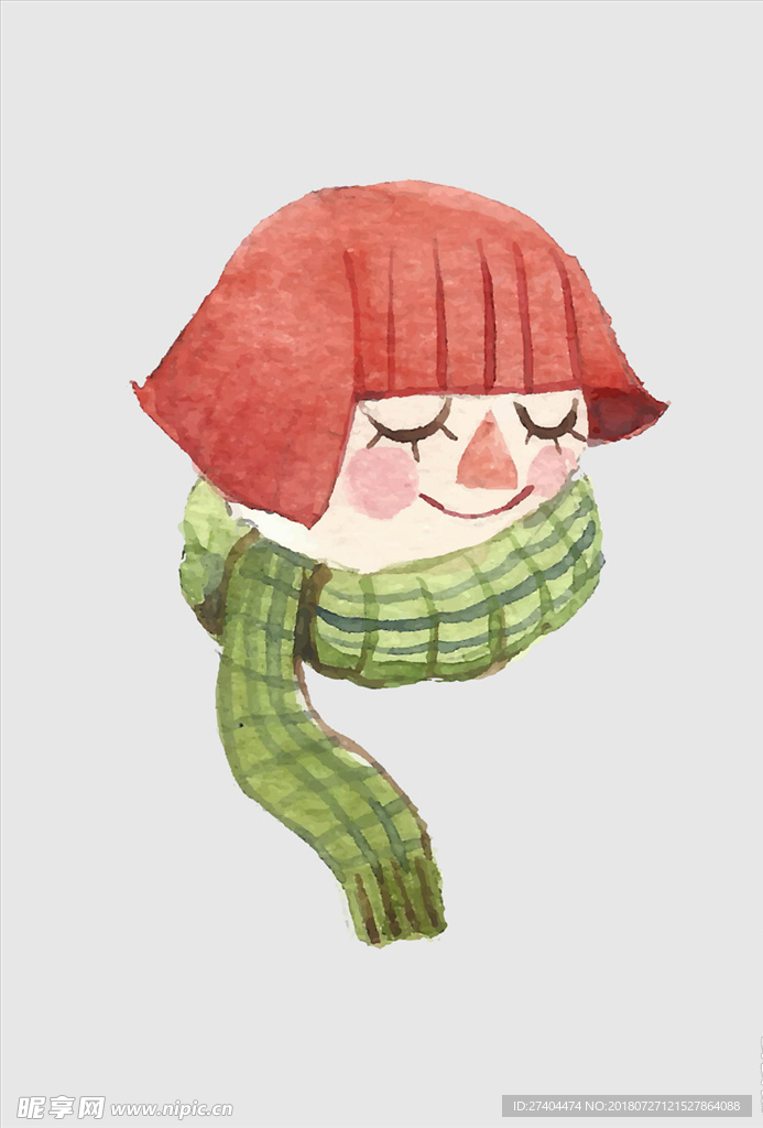 简易矢量水彩画