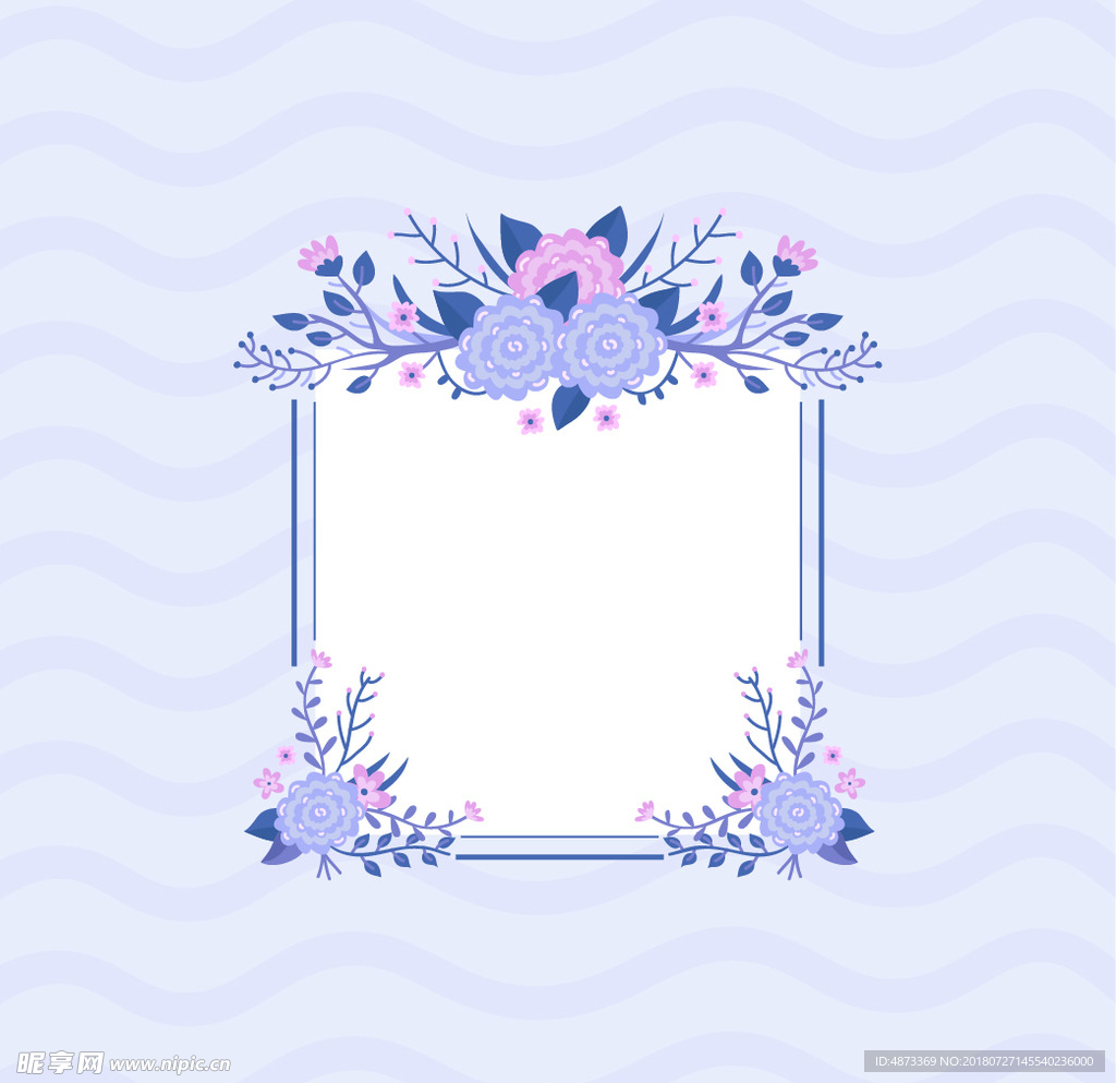 水彩花卉框架