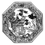 中国古代木雕八角吉祥纹饰