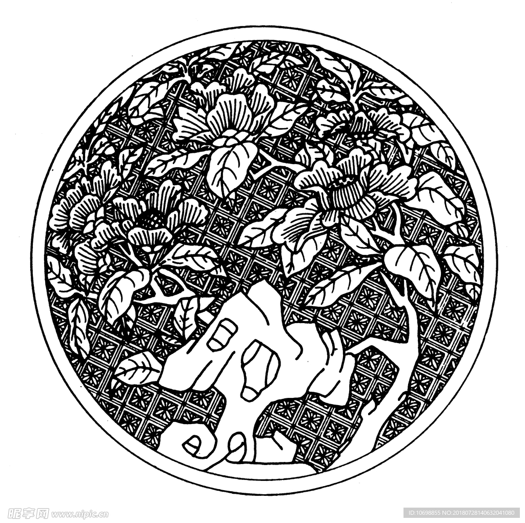 中国传统古代圆形吉祥纹饰