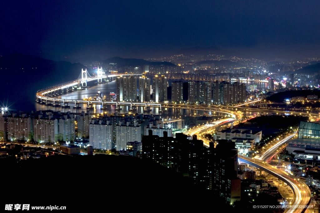 城市夜景 自然景观 建筑 风景