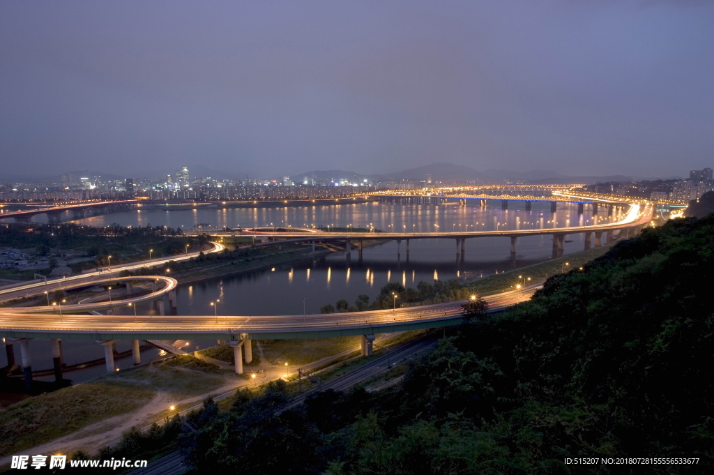 城市夜景 自然景观 建筑 风景