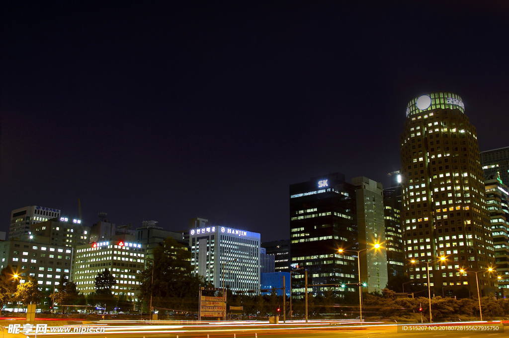 城市夜景 自然景观 建筑 风景