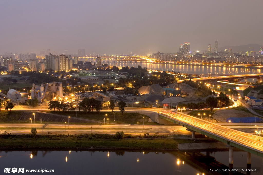 城市夜景 自然景观 建筑 风景