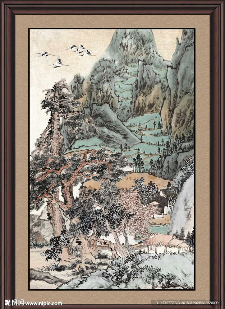 竖幅国画
