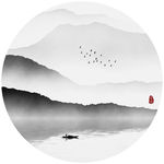 水墨山水画