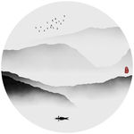 意境水墨山水画