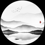 抽象意境水墨画