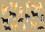 日本柴犬矢量素材