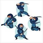 日本忍者矢量素材