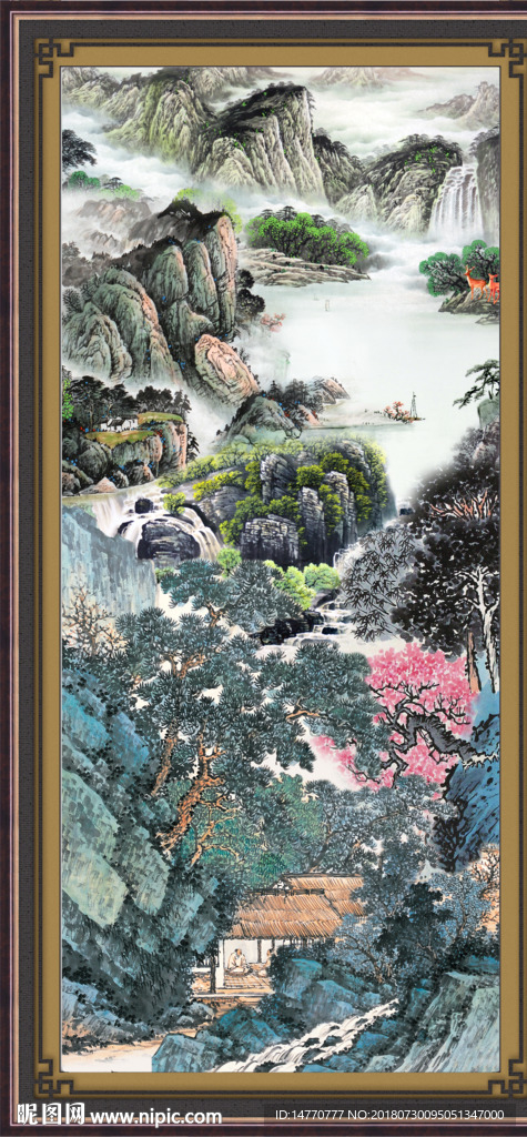 竖幅国画