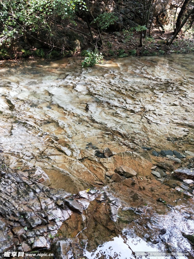 水面下的岩层