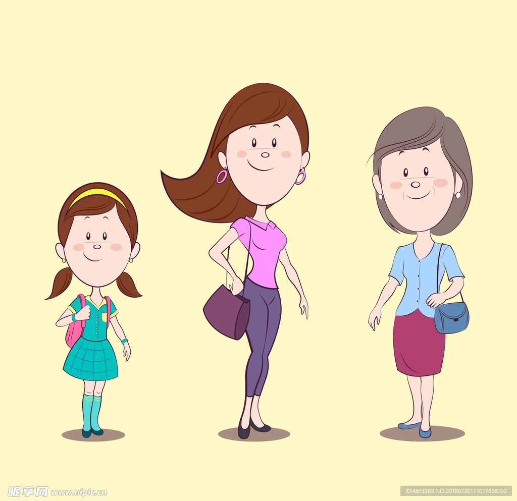 矢量卡通女性