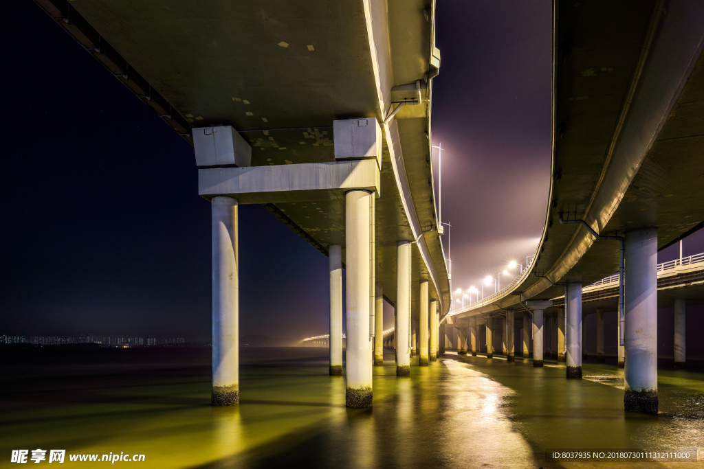 深圳湾公路大桥夜景