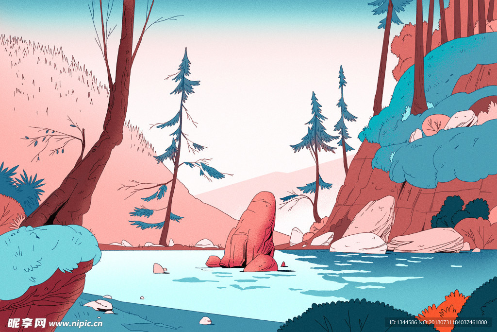 插画背景