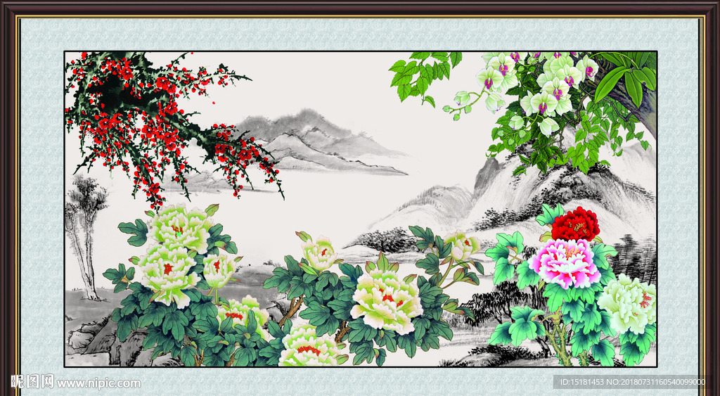 国画牡丹