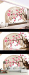 梦幻玫瑰花朵3D电视背景墙