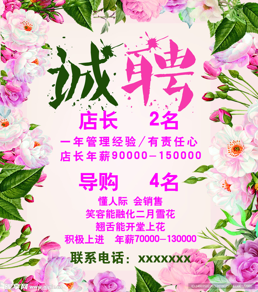 服装店招聘