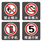 加油站禁打手机贴纸