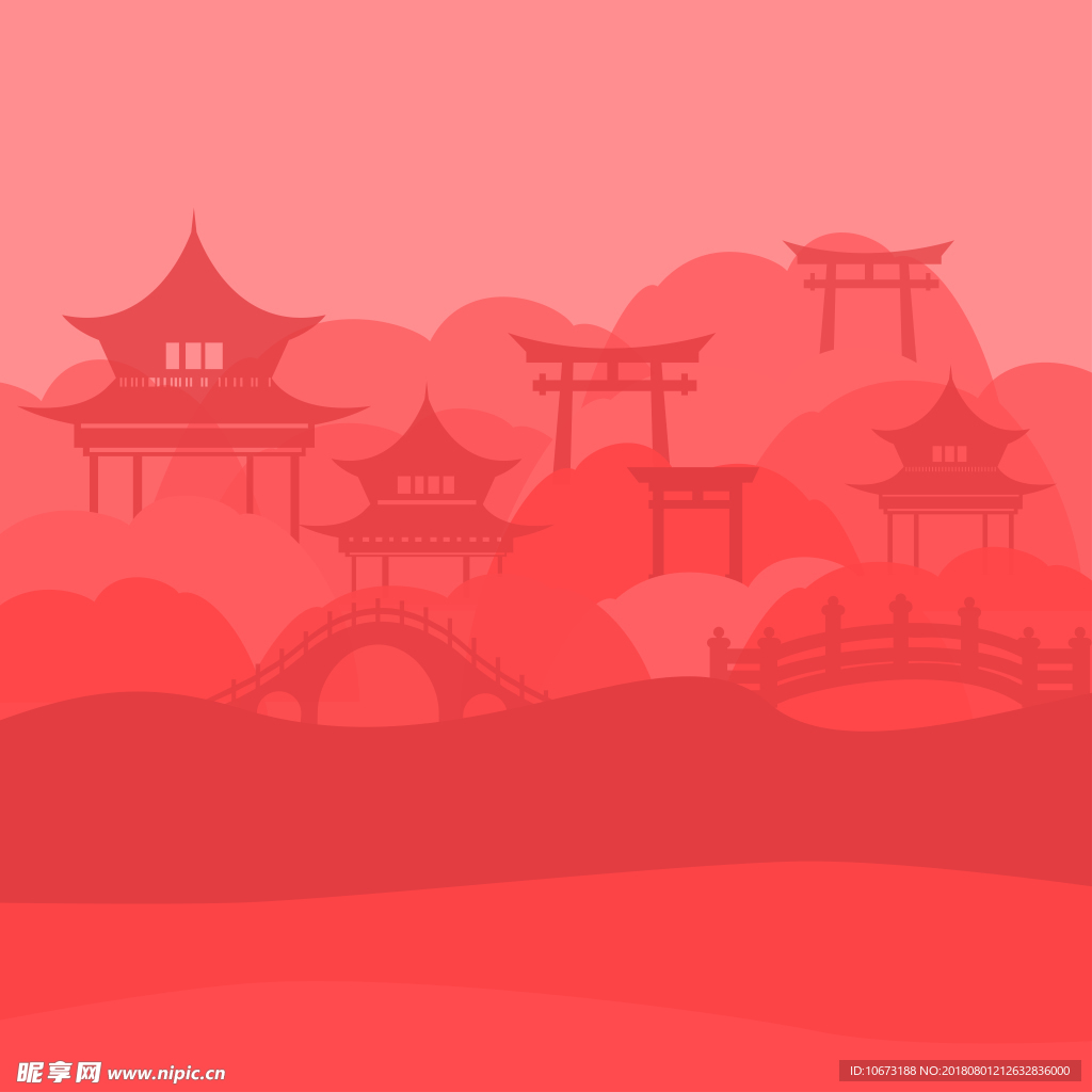 红色背景