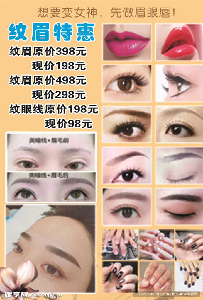 纹眉