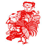 福娃娃剪纸