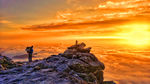 夕阳下的云海美景