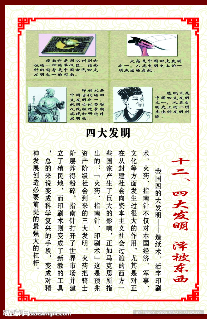 四大发明 泽被东西校园 文化