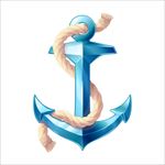 航海锚矢量素材