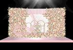 粉色玫瑰主题婚礼效果图