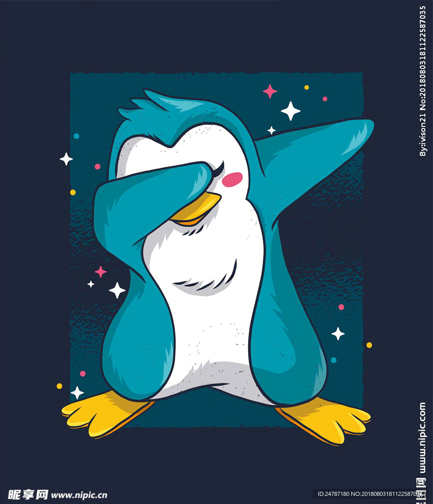 企鹅动物可爱卡通企鹅跳舞