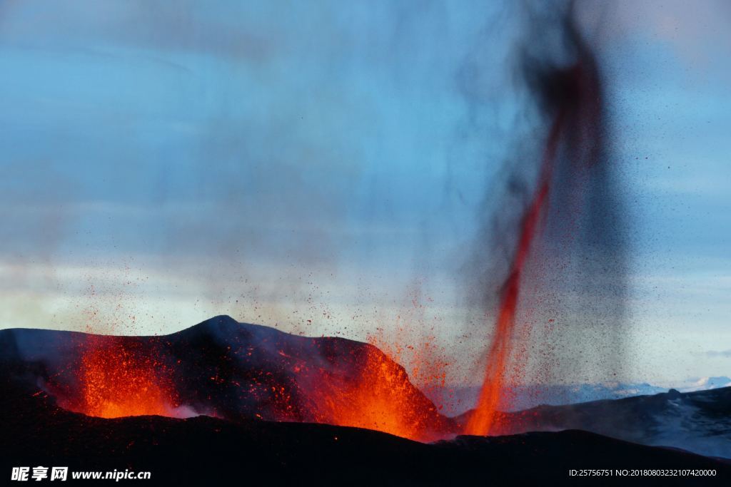 火山口喷发