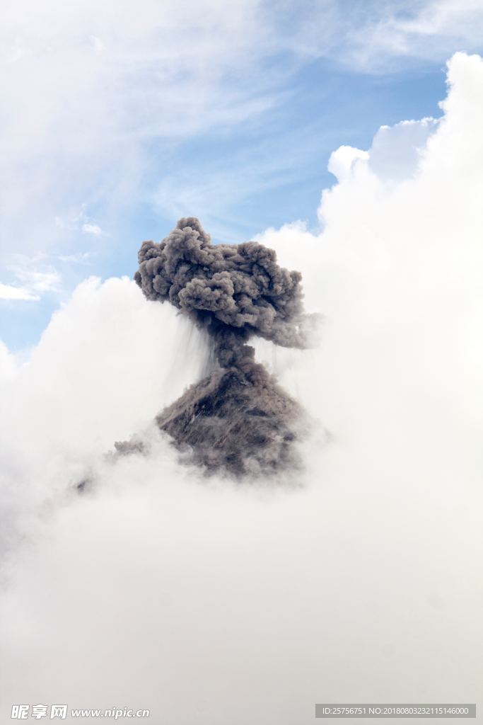 火山口喷发